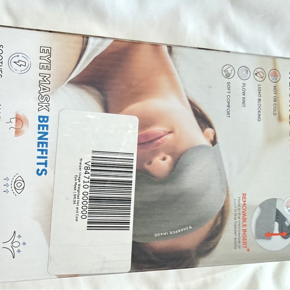 Sharper image Gray Sleep Eye Mask - Soft Comfort